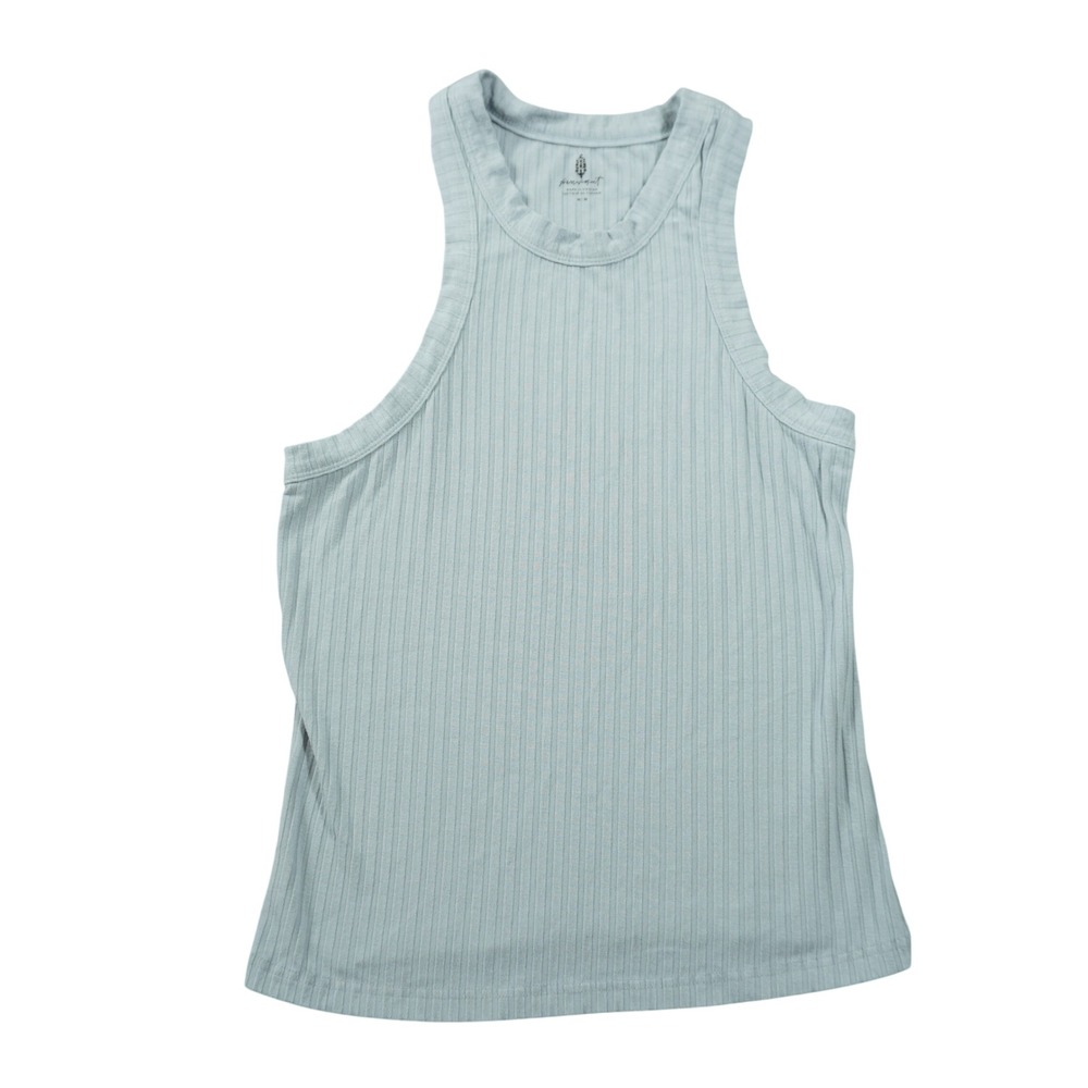 FP Movement Free People Ribbed Racerback Tank Top Sage Green Grey Women's Medium